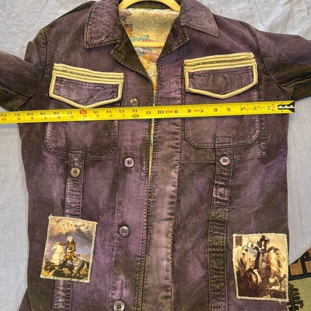 Purple Cotton Jacket Size S/M Chore coat - Picture 9 of 9